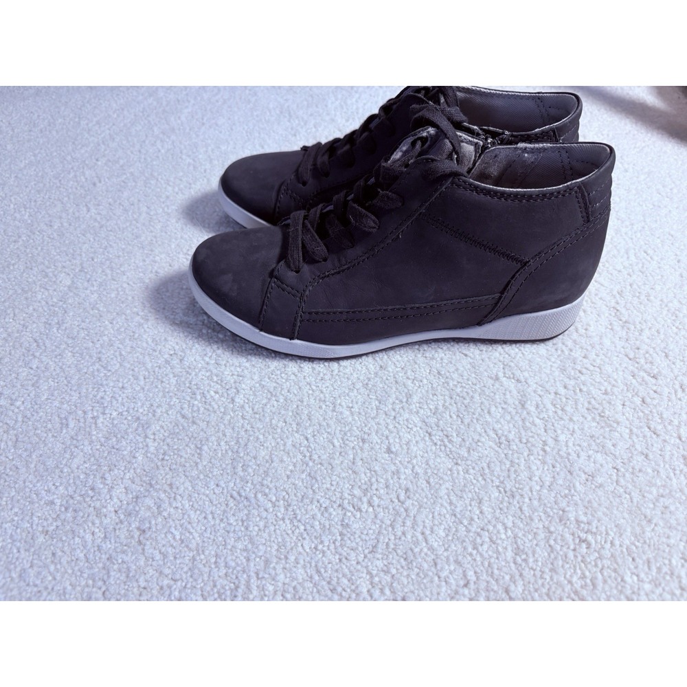 Dansko Onyx Mid Sneaker Shoes Womens 37 Lace Up Casual Leather Black 4713362300